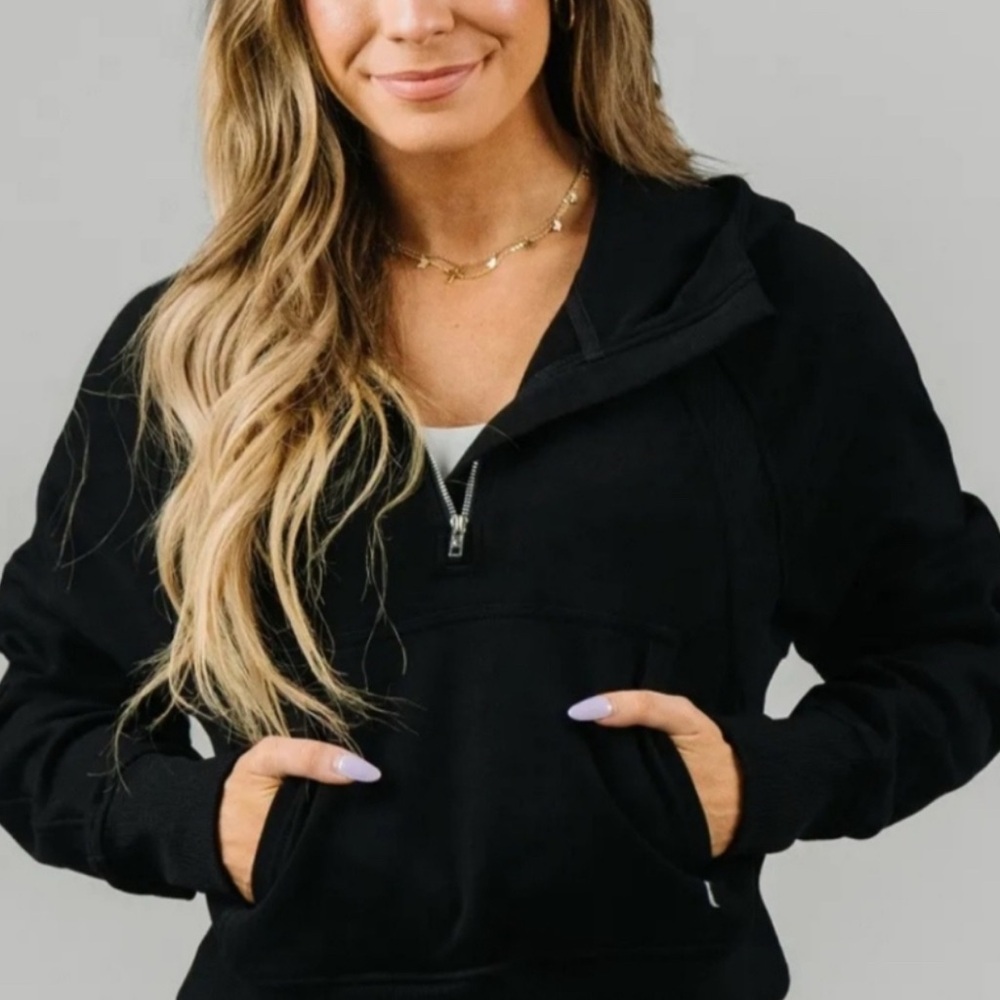 Zyia Black QuarterZip Hoodie